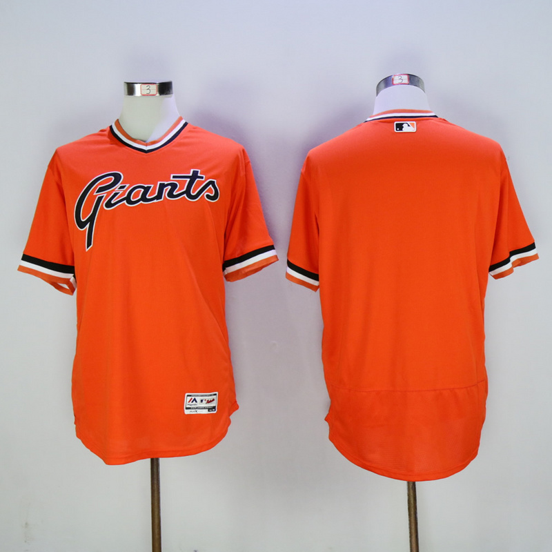 Men San Francisco Giants Blank Orange Throwback Elite MLB Jerseys